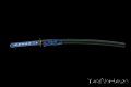 katana giapponese blu bambù