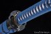 katana giapponese blu bambù